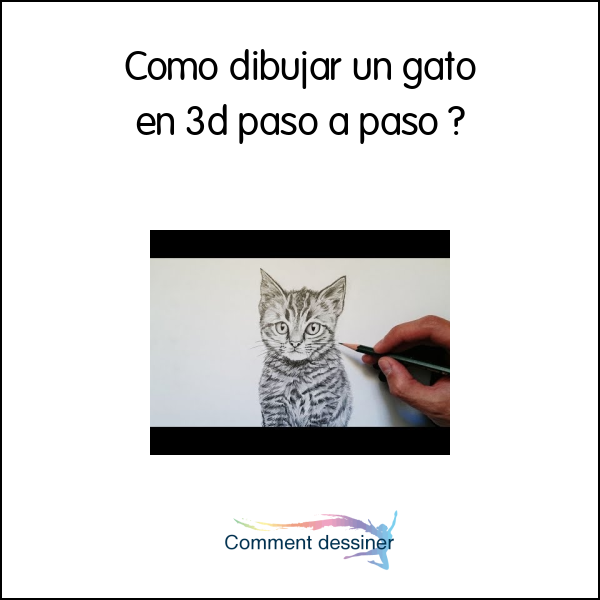Como dibujar un gato en 3d paso a paso